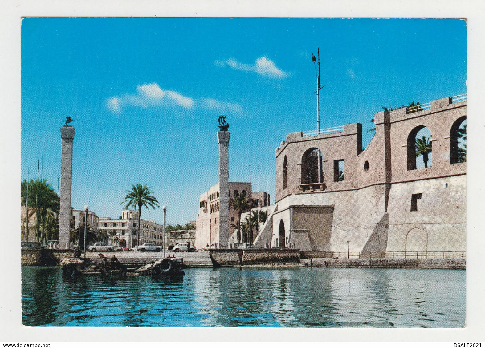 Libya Libyen Libye Libia Tripoli Caramanli Castle View Vintage RPPc Photo Postcard (11736)