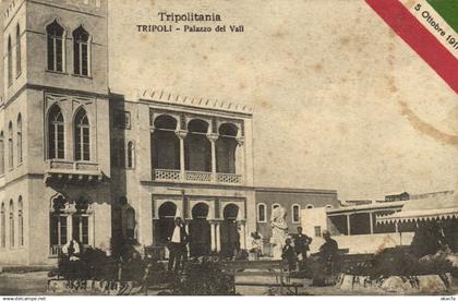 PC LIBIA, TRIPOLI, PALAZZO DEL VALI, Vintage Postcard (b16644)