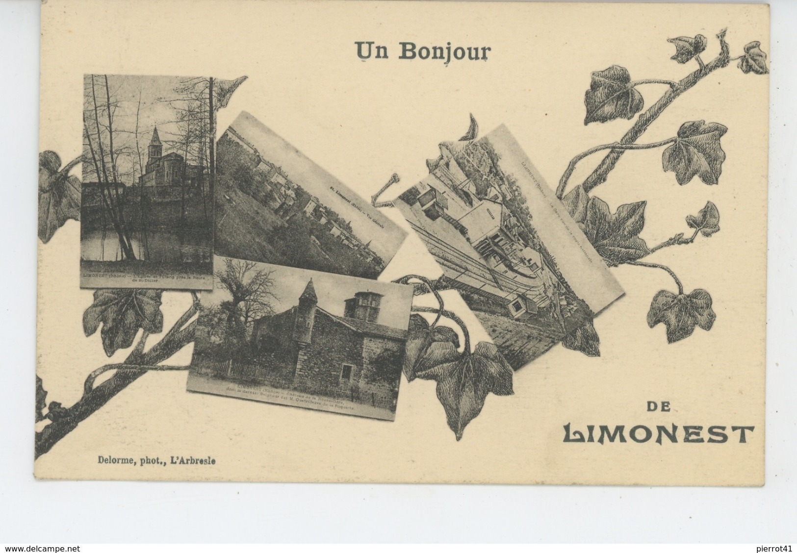 LIMONEST - Jolie carte vues multiples "Un bonjour de LIMONEST "