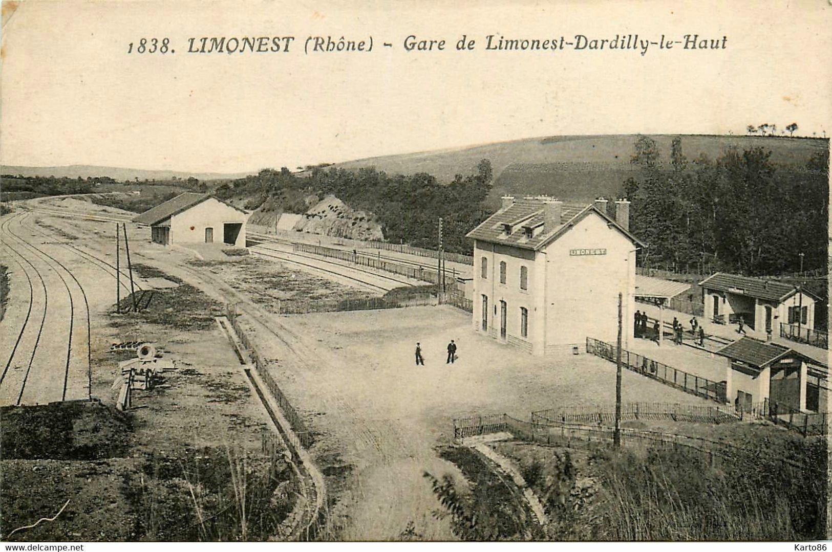 limonest * la gare de limonest dardilly le haut * ligne chemin de fer