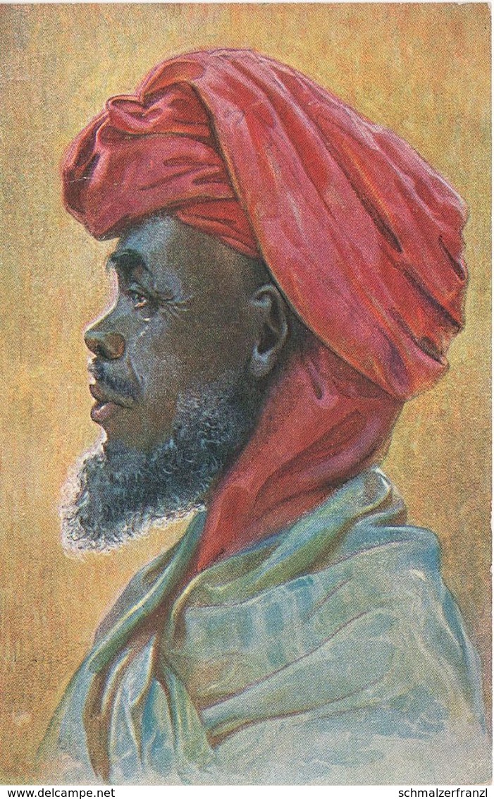 Litho AK Kolonialkriegerdank Araber Ostafrika Deutsche Kolonie Schutzgebiet Deutsch DOA Ruanda Burundi Tansania Tanzanie