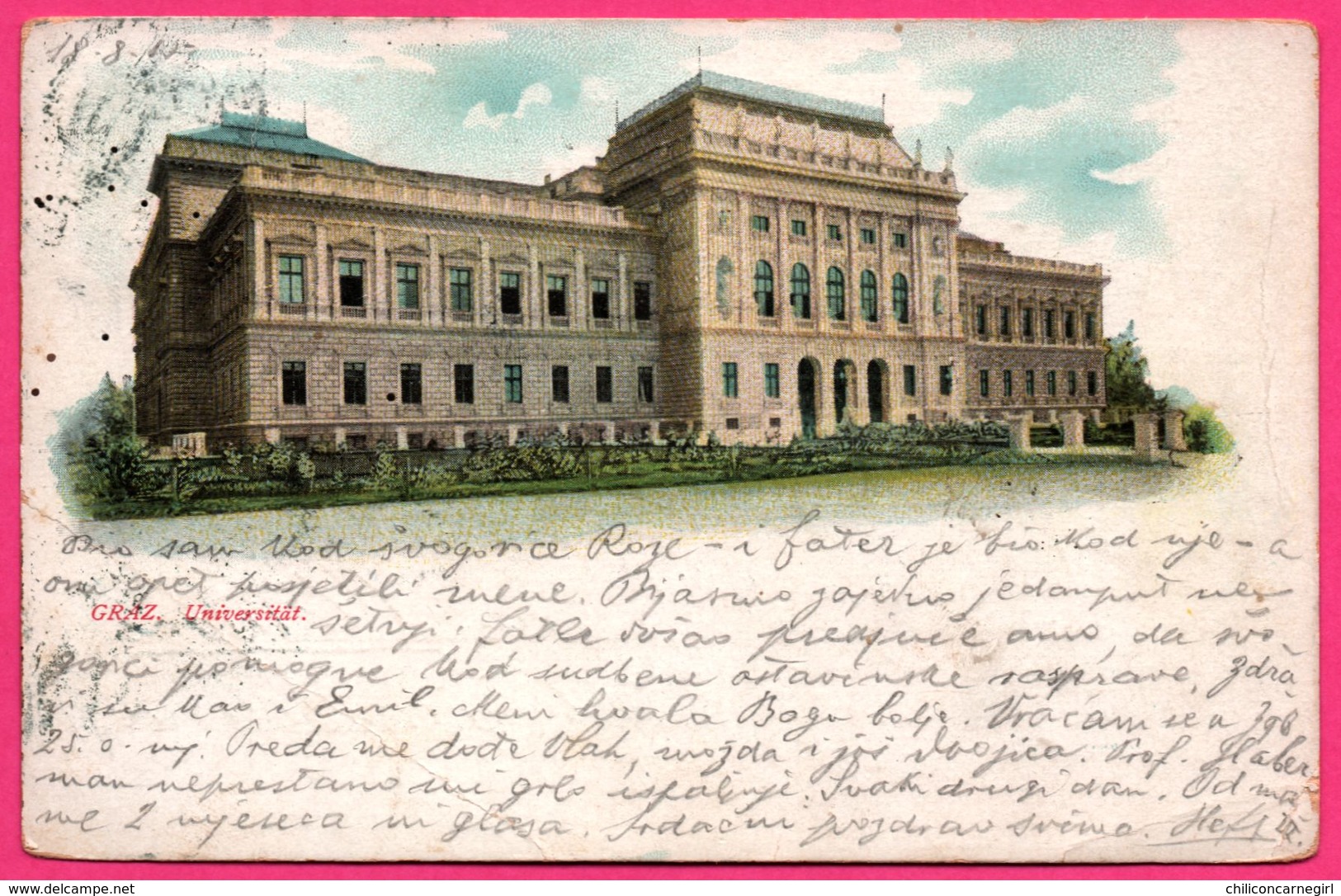 Litho - Graz - Universität - 1900 - GRANDE Oblitération GRAZ