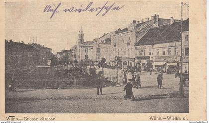 Wilna, - Wilno - Grosse Strasse - feldpost (2 scans)