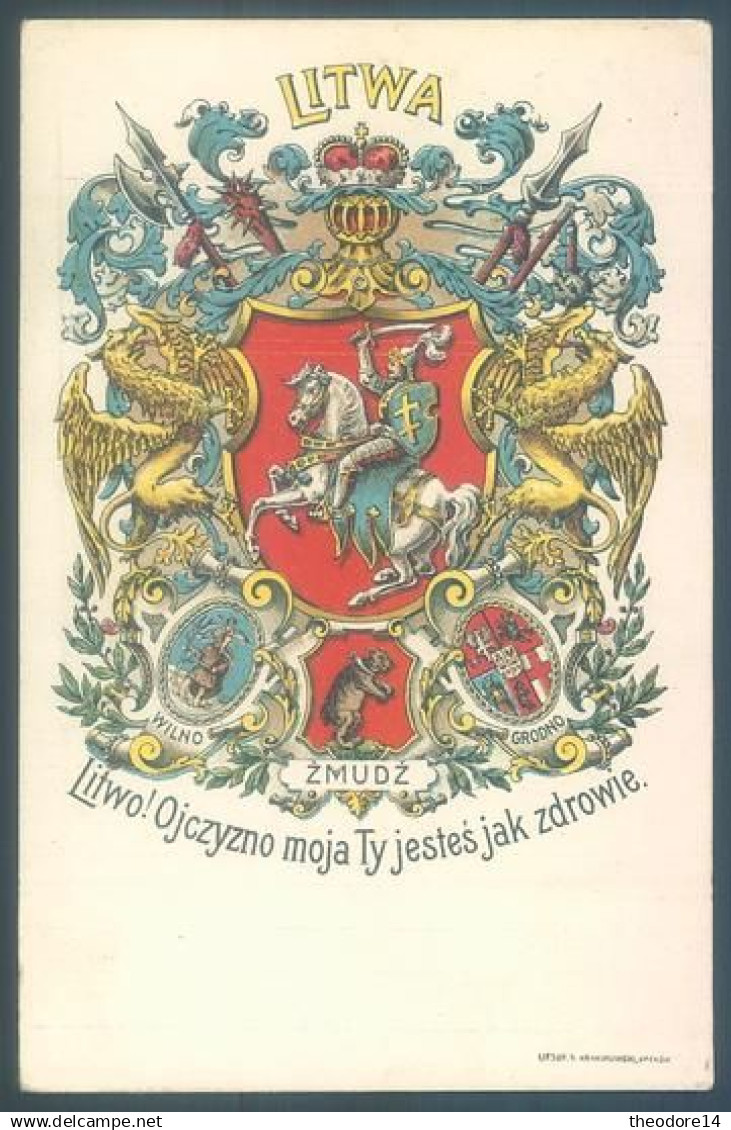 Lituania Coat of Arms Emblem Wilno Grodno Zmudz Litwa