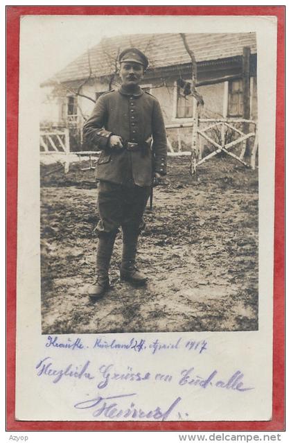 Lithuania - Lituania - KURLAND - Carte photo - Foto - Deutsche Soldaten - Guerre 14/18 - Feldpost - 4 scans