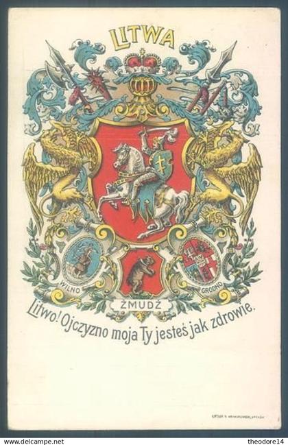 Lituania Coat of Arms Emblem Wilno Grodno Zmudz Litwa