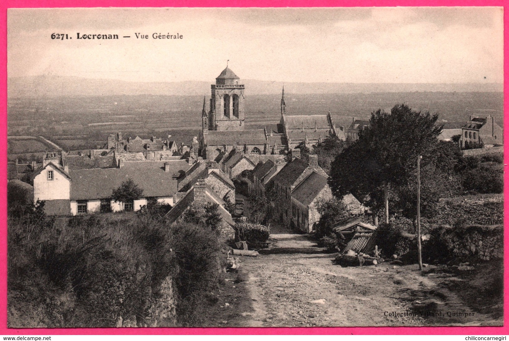 Locronan - Vue générale - Eglise - Collection VILLARD