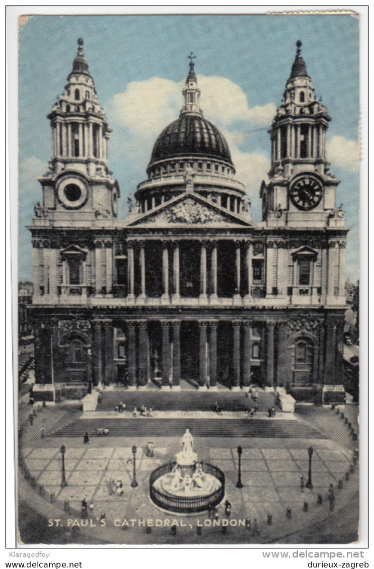 London, St. Paul's Cathedral old postcard travelled 1962 bb160425