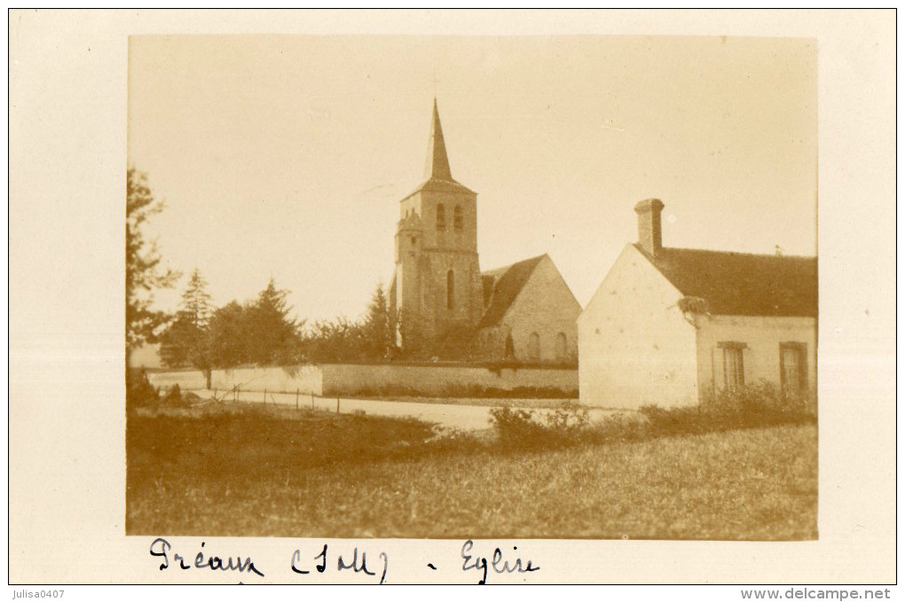 LORREZ LE BOCAGE PREAUX (77) carte photo vue de l'église