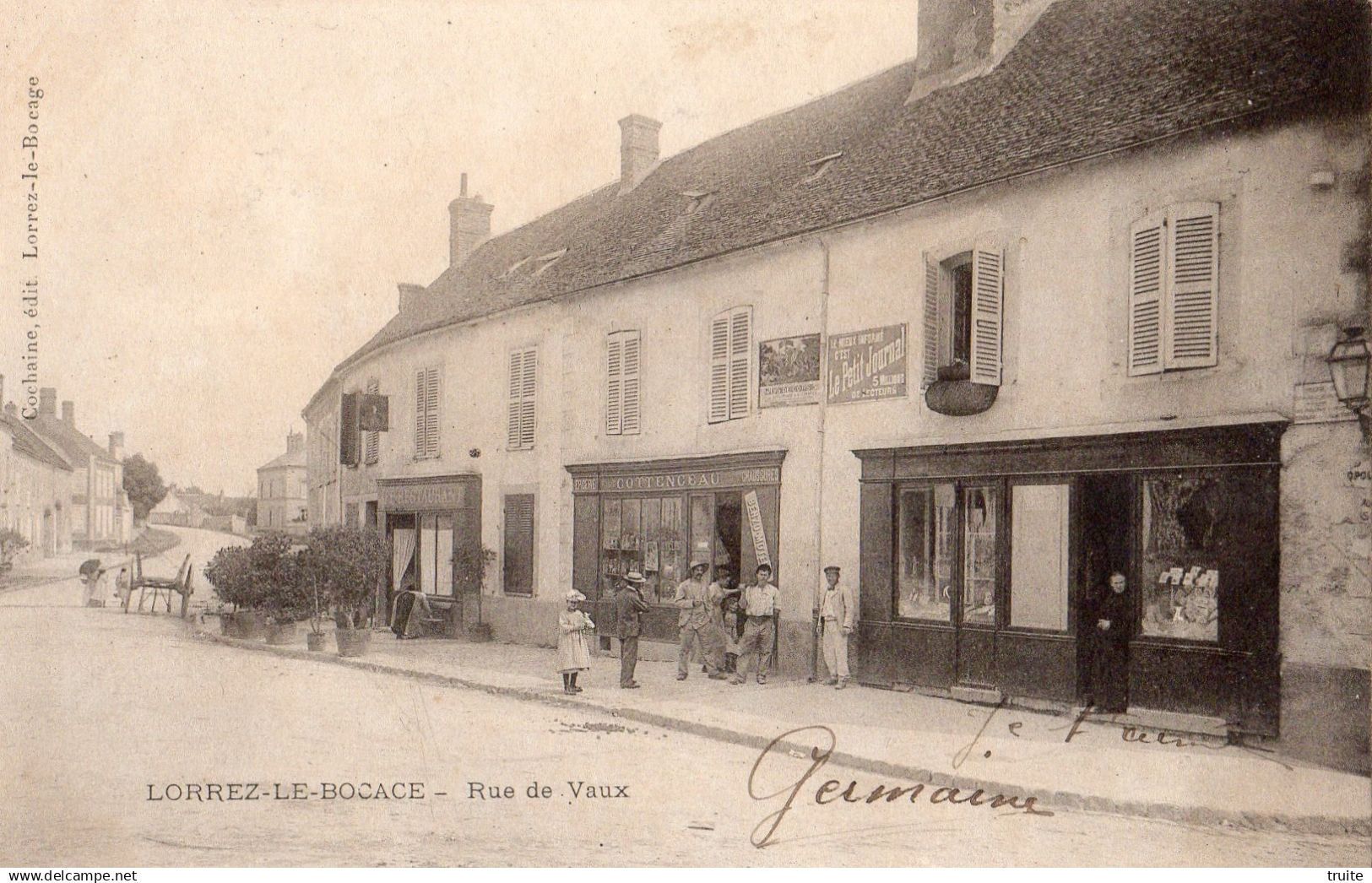 LORREZ-LE-BOCAGE-PREAUX RUE DE VAUX ( CARTE PRECURSEUR )