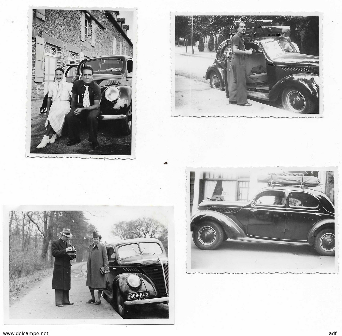 LOT 4 ANCIENNES PHOTOS ANIMEES AUTO VOITURE ANCIENNE AUTOMOBILE