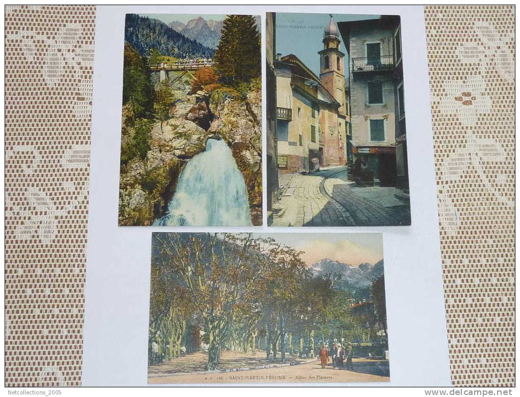 LOT DE 3 CARTES SAINT-MARTIN-VESUBIE STATION ESTIVALE ET TOURISTIQUE - 02 - 06 ALPES MARITIMES