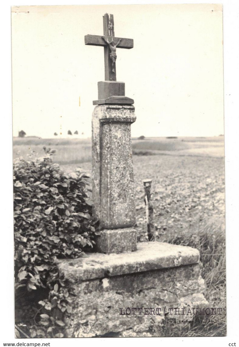 Lottert   Thiamont  Attert  CARTE PHOTO   Monument - crucifix