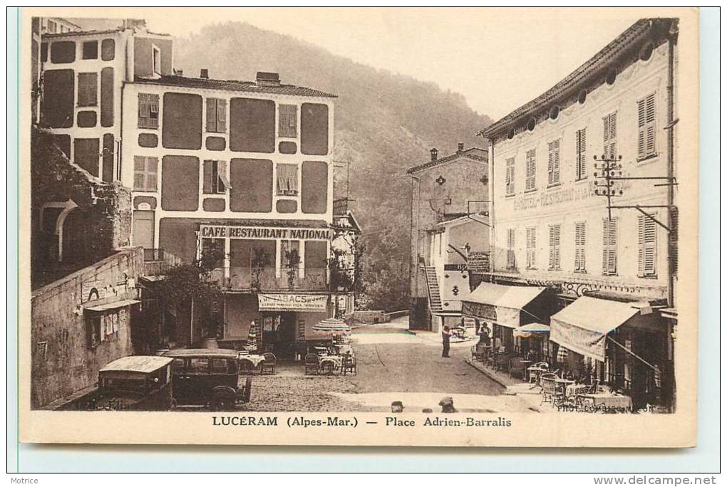 LUCERAM  -  place Adrien-Barralis.(café restaurant National).