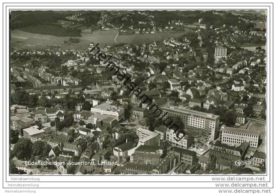 Lüdenscheid im Sauerland - Fliegeraufnahme - Foto-AK