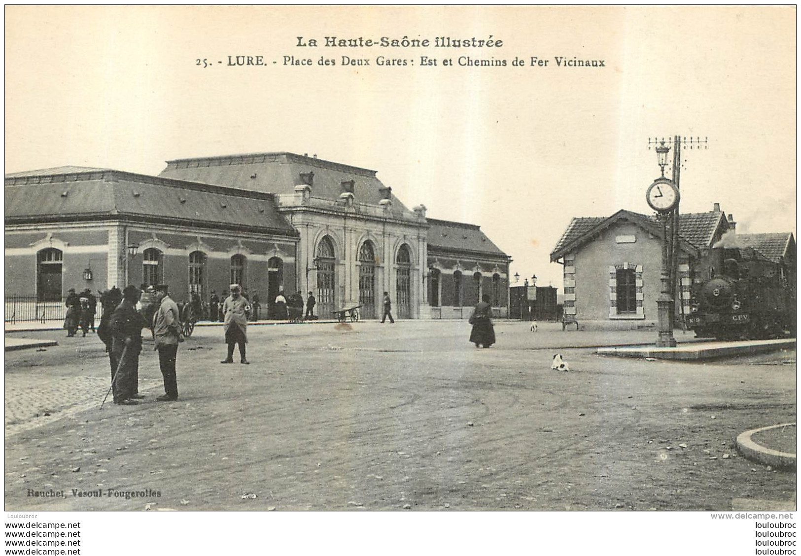 LURE PLACE DES DEUX GARES EST ET CHEMINS DE FER  VICINAUX