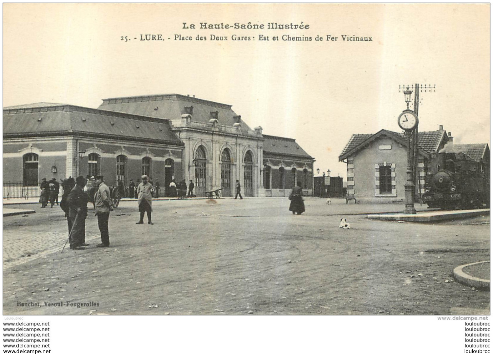 LURE PLACE DES DEUX GARES EST ET CHEMINS DE FER  VICINAUX