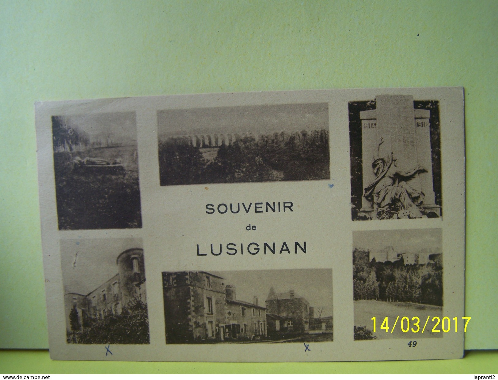 LUSIGNAN (VIENNE) CARTE MULTI-VUES.