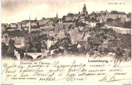 CPA Carte Postale  Luxembourg Luxembourg  Descente de Clausen 1901 VM58158