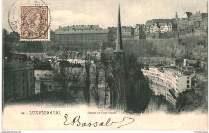 CPA Carte Postale  Luxembourg Luxembourg  Grund Ville haute 1904  VM58178ok