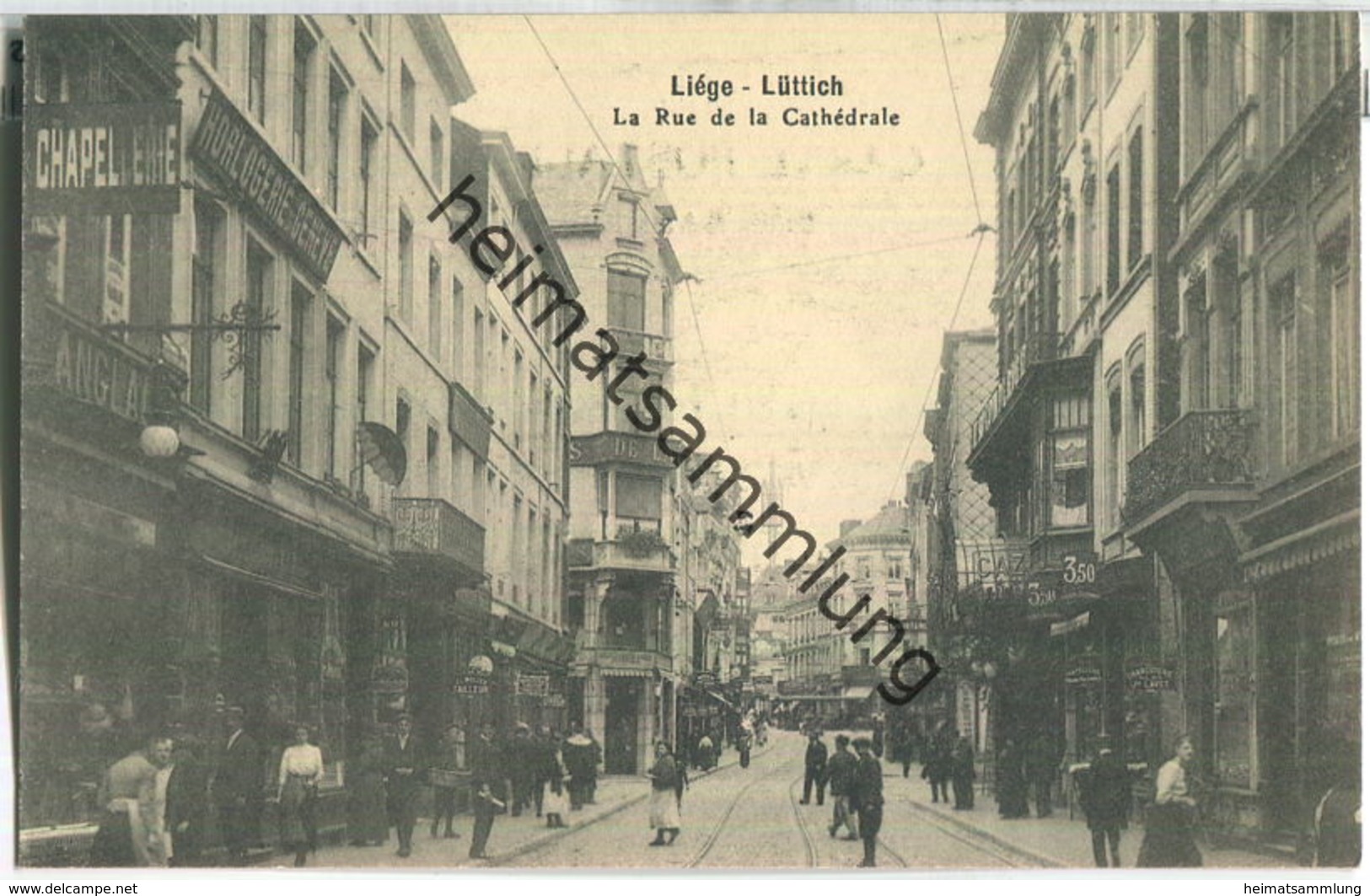 Lüttich - Liege - La Rue de la Cathedrale - Verlag Georg Stilke Brüssel