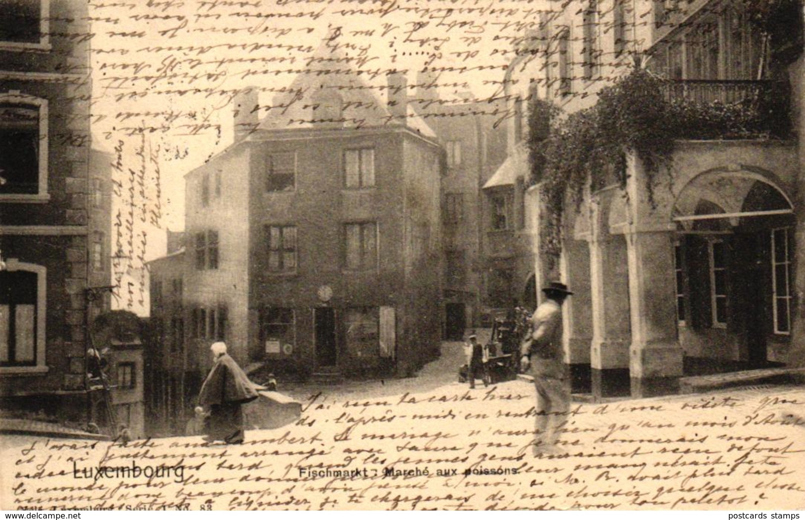 Luxembourg, Fischmarkt / Marche aux poissons, 1905