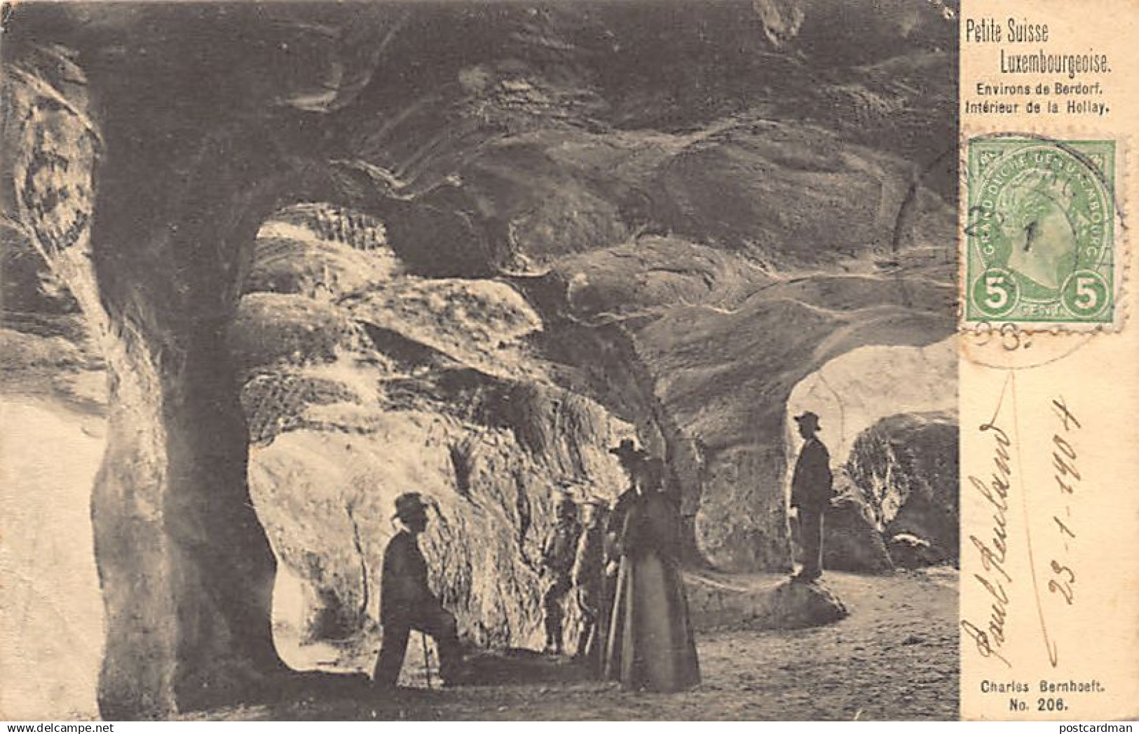 Luxembourg - Petite Suisse Luxembourgeoise - Environs de Berdorf - Intérieur de la Hollay - Grotte - Ed. Ch. Bernhoeft 2