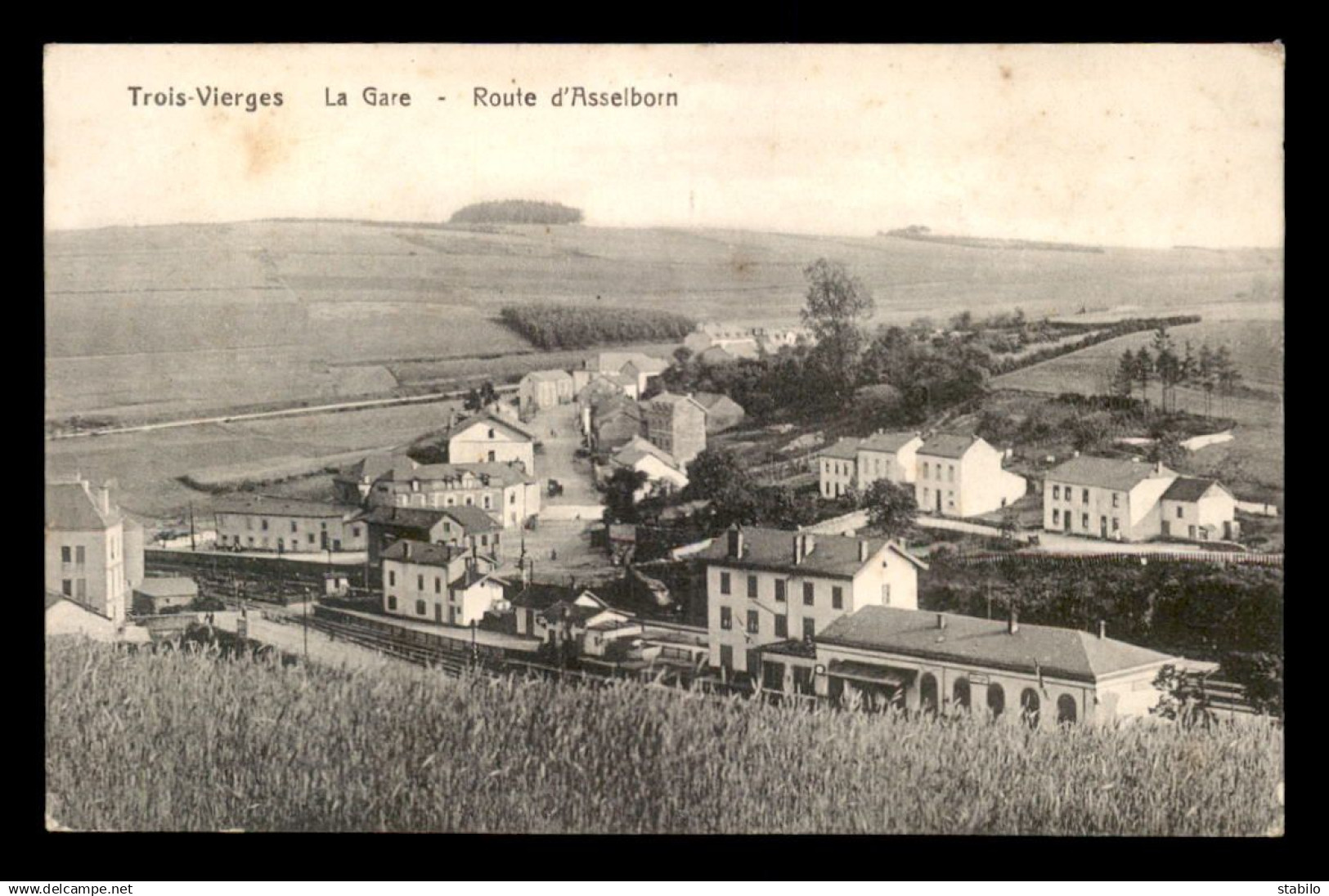 LUXEMBOURG - TROISVIERGES - LA GARE DE CHEMIN DE FER ROUTE D'ASSELBORN