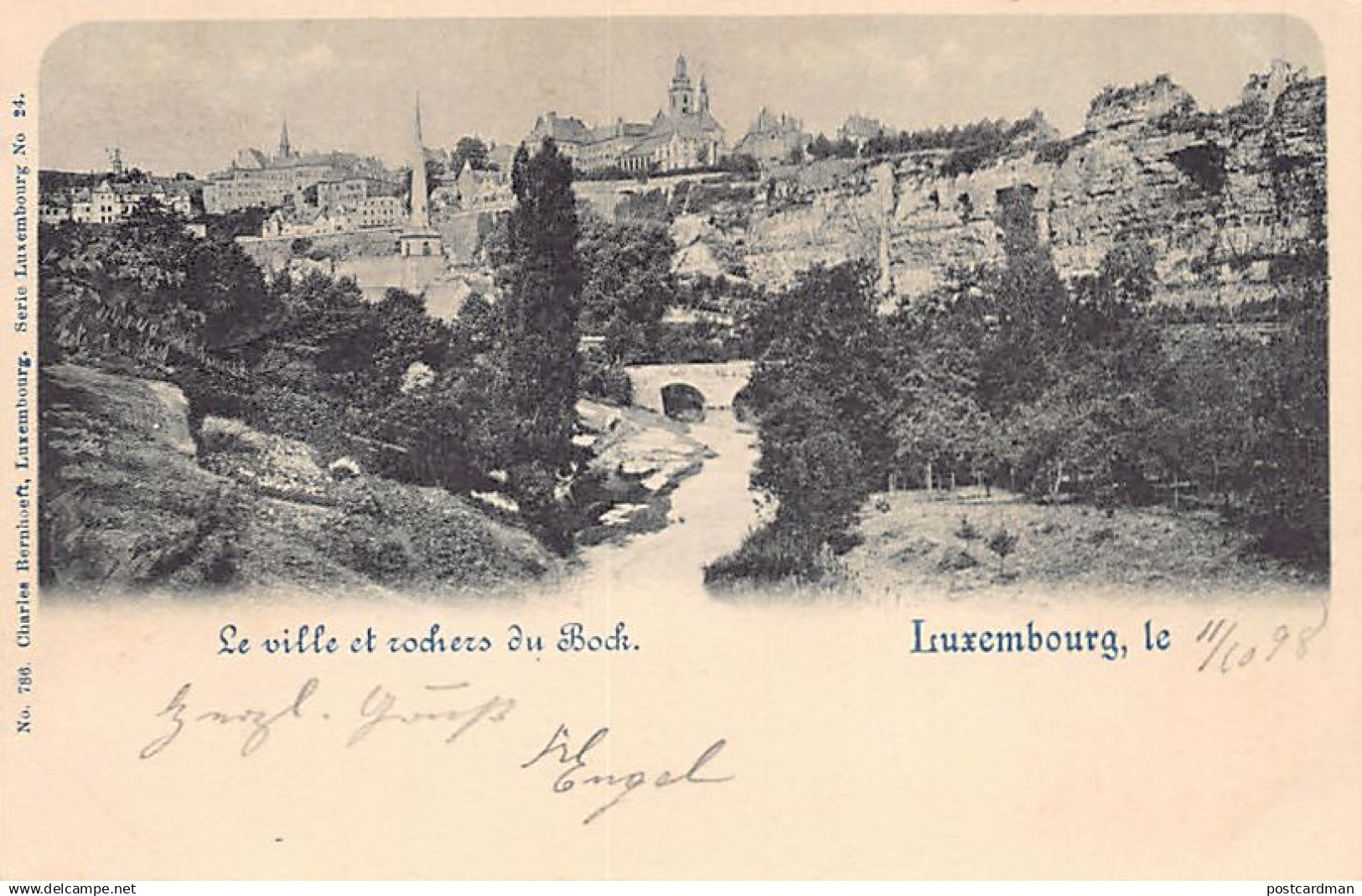 Luxembourg-Ville - La ville et rochers du Bock - Ed. Charles Bernhoeft 786 Série Luxembourg N. 24