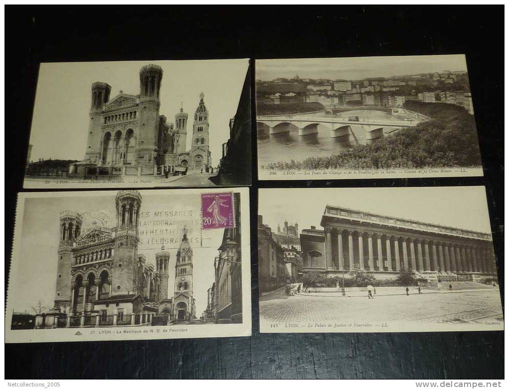 LYON - LOT DE 4 CARTES 04 - POUR DESCRIPTION VOIR LA VENTE - 69 RHONE