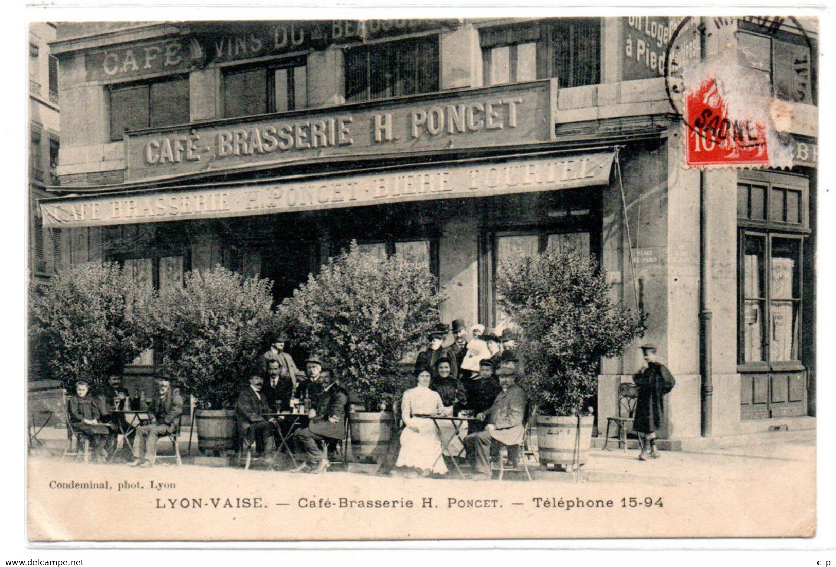 Lyon - Vaise  -  9 Eme - Café Brasserie H. Poncet  - CPA°Rn