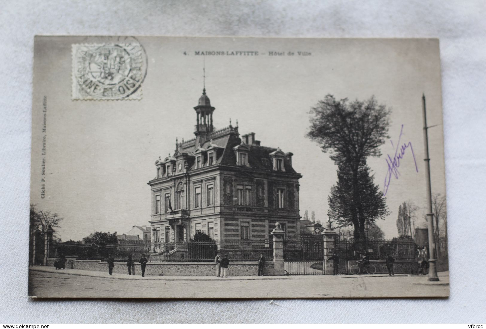 M334, Cpa 1903, Maisons Laffitte, hôtel de ville, Yvelines 78