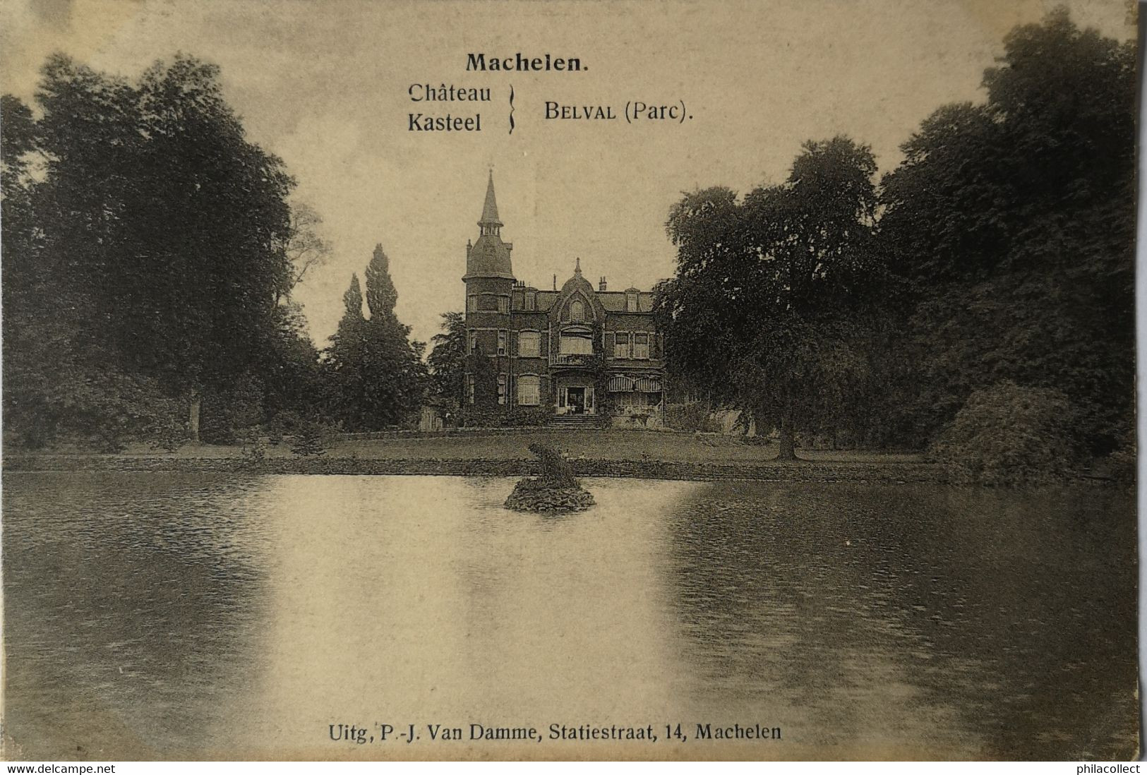 Machelen // Chateau - Kasteel Belval (niet standaard) 1920 uitg. J. P. Van Damm /iets vekkige