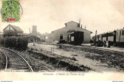 Madagaskar, Anivorano, LÀtelier du Chemin de fer, 1908