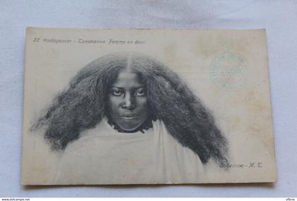 Tananarive, femme en deuil, Madagascar, Afrique