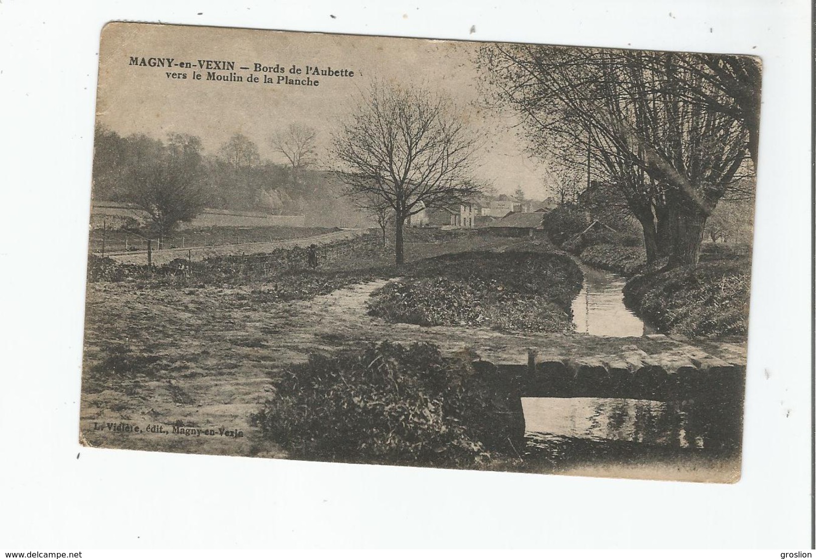 MAGNY EN VEXIN BORDS DE L'AUBETTE VERS LE MOULIN DE LA PLANCHE