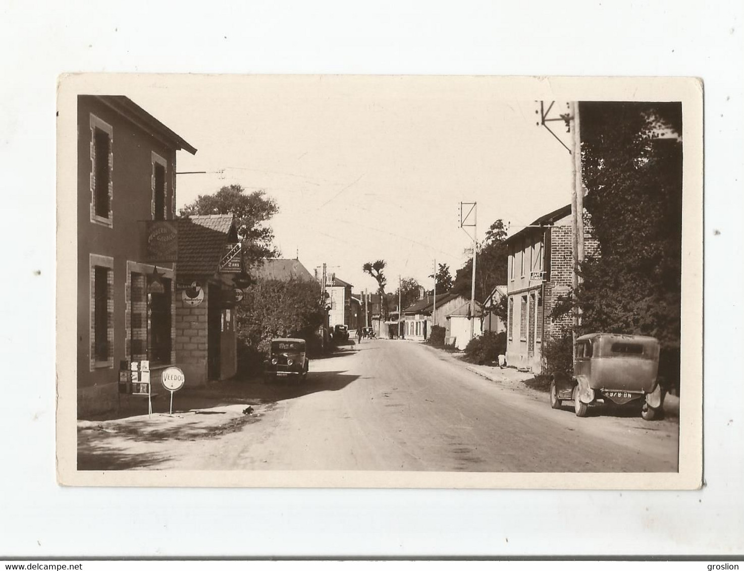 MAILLY (AUBE) CARTE PHOTO ROUTE DU CAMP (MODERN GARAGE ET AUTOS GAREES)