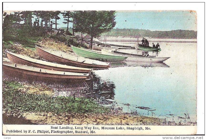 MAINE (ME). - Boat landing, long way inn, Mousam lake, Shapleigh.