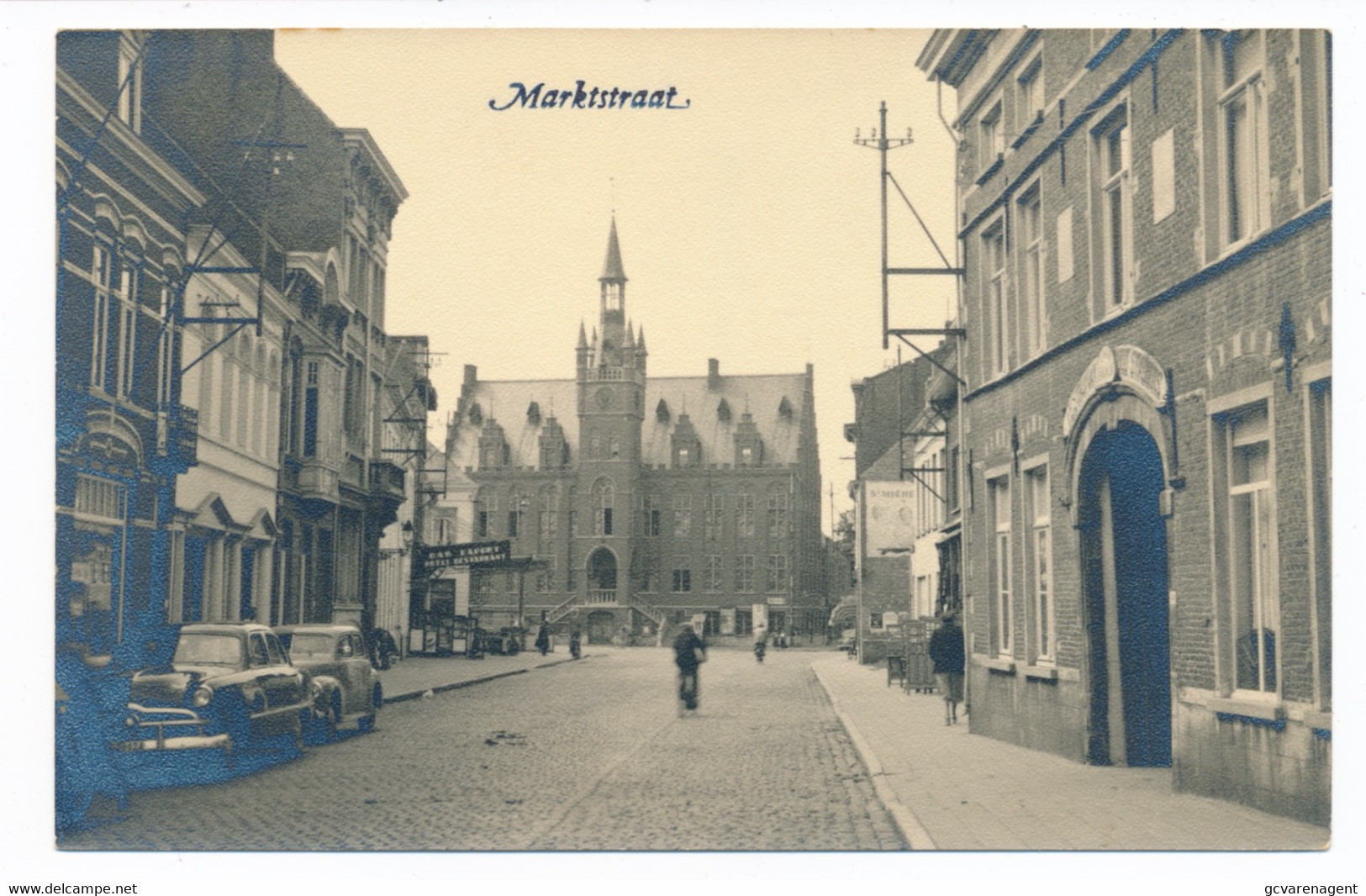 MALDEGEM  MARKTSTRAAT   FOTOKAART PAPIERHANDEL HUYGHE BAUWENS  MALDEGEM     2 SCANS