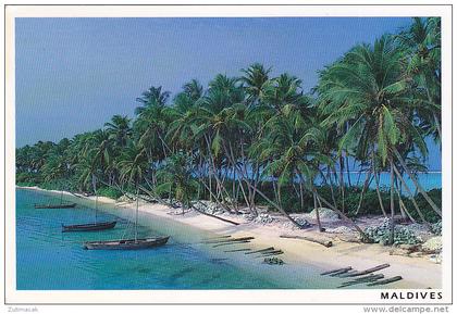 Maldives - Sandy beach 1990 nice stamp