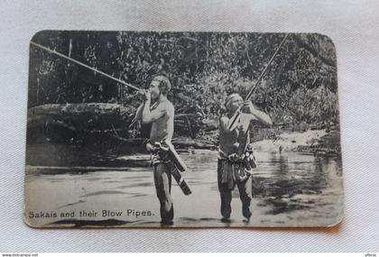 Cpa 1921, Sakais and their blow pipes, Malaisie, Malaysia