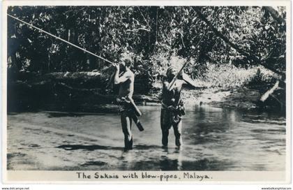 Malaysia Sakais with Blow Pipes