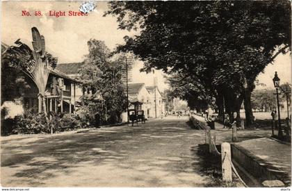 PC CPA MALAYSIA, PENANG, LIGHT STREET, VINTAGE POSTCARD (b4105)