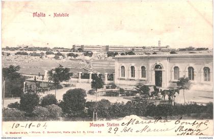 CPA Carte Postale Malte Notabile Museum Station 1904  VM78998ok