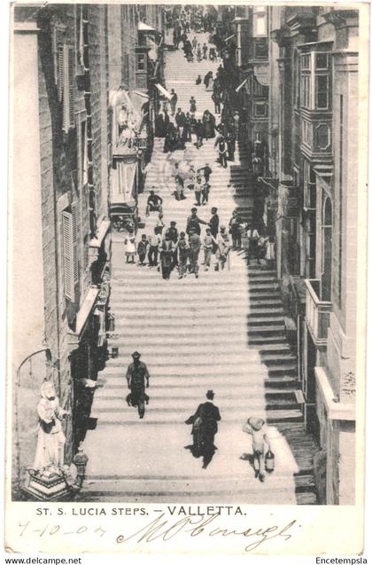 CPA Carte Postale Malte Valletta Lucia Steps 1904  VM79026