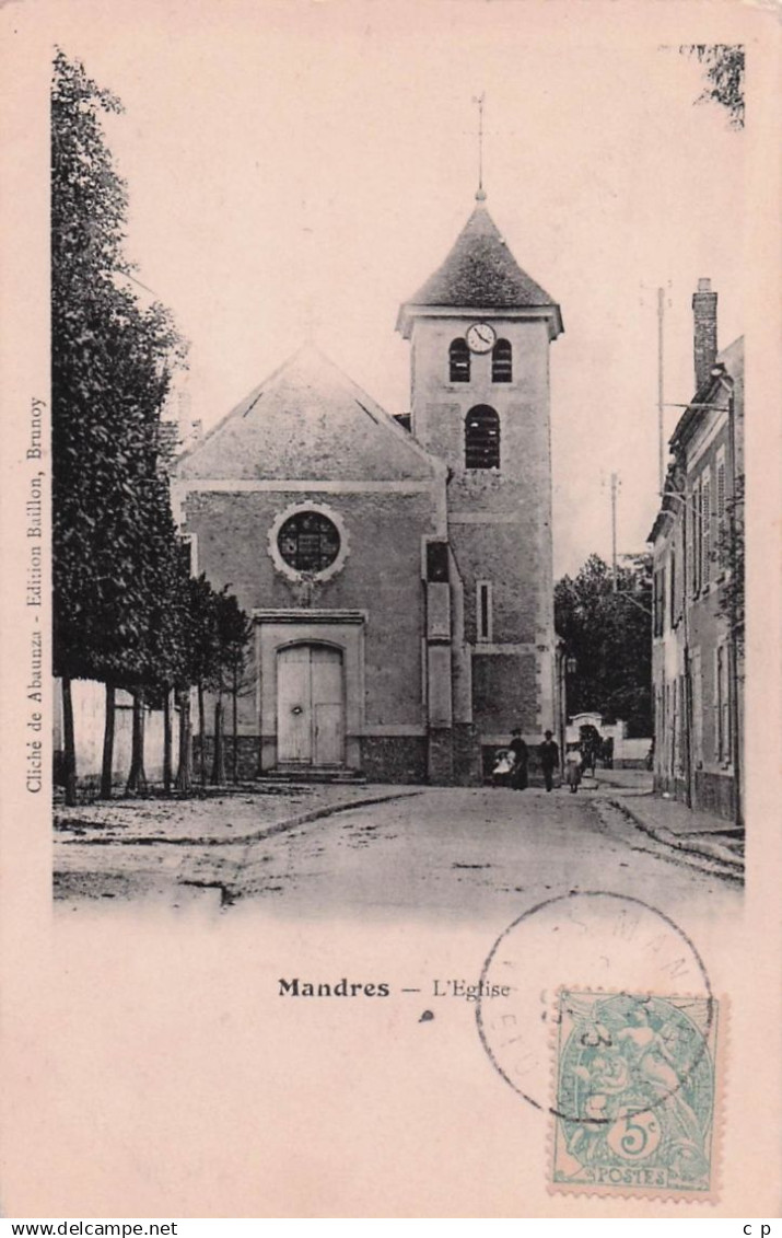 Mandres  les Roses -  L'Eglise   -   CPA °J