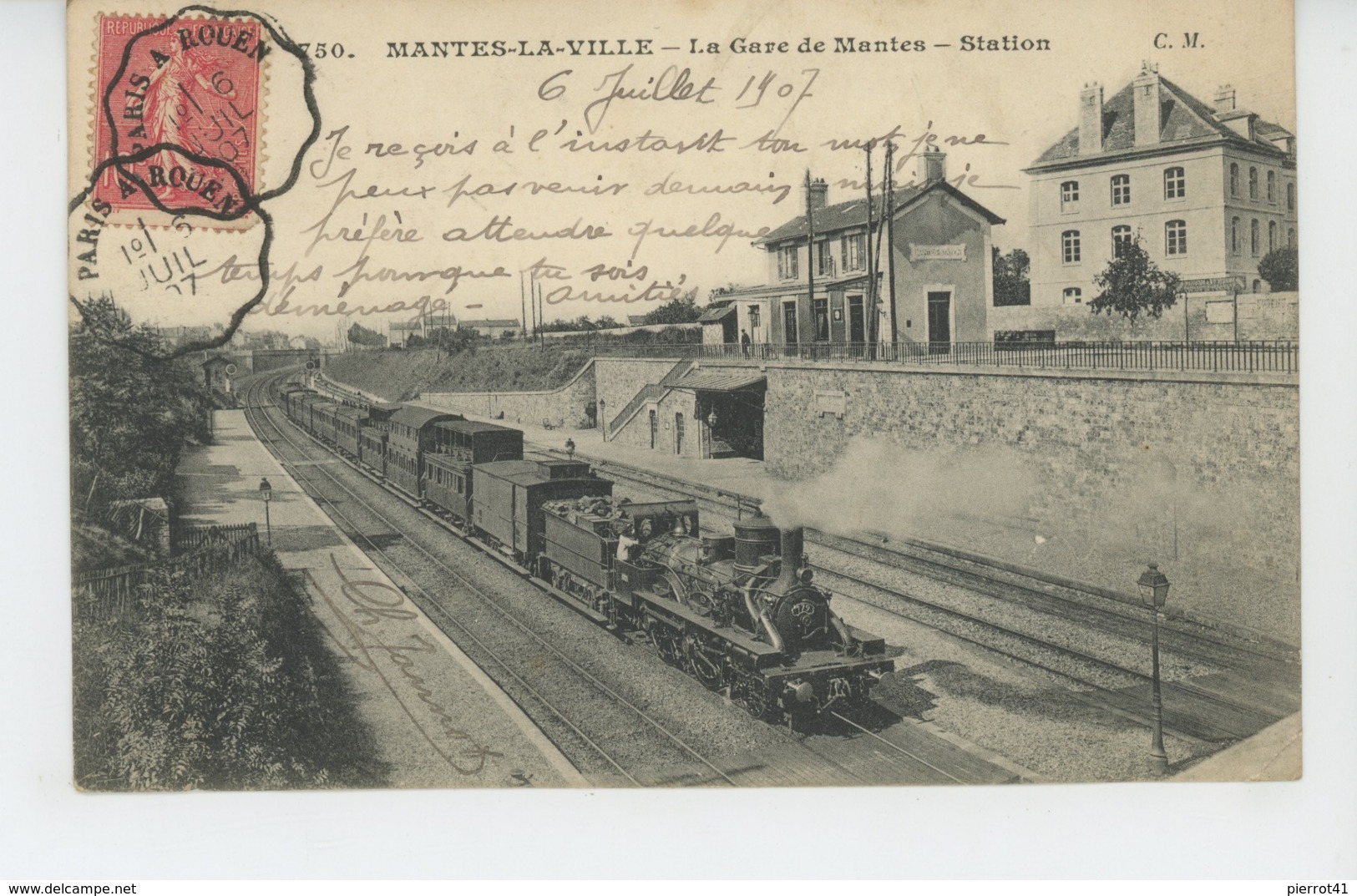 MANTES LA VILLE - La Gare de Mantes - Station (train )