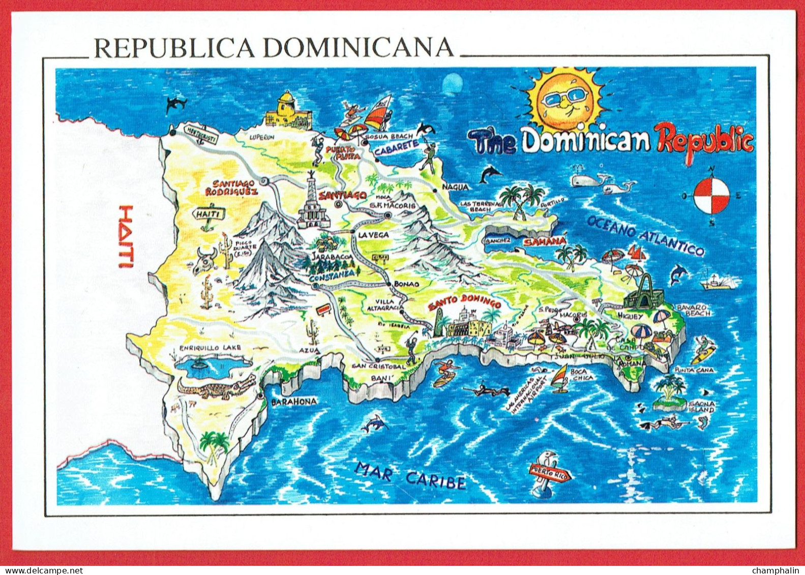 Mapa de la Republica Dominicana - Carte géographique