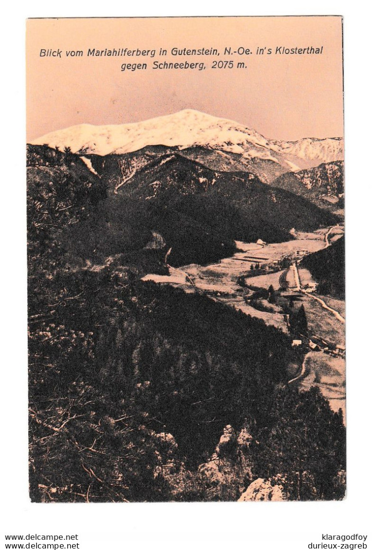 Mariahilfberg in Gutenstein old postcard posted 1909 Gutenstein pmk b210220