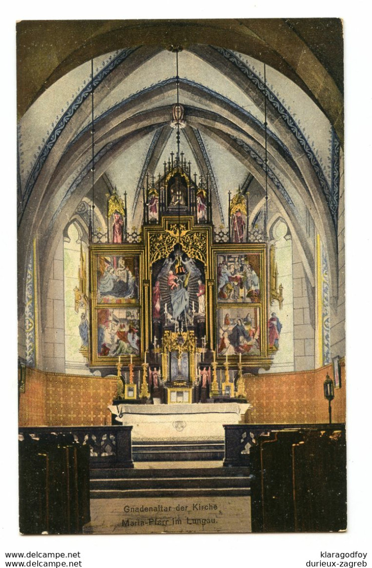 Mariapfarr im Lungau, Gnadenaltar der Kirche old postcard unused b200801